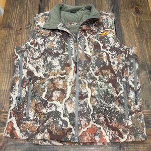 First Lite Solitude Insulated Hunting Vest Mens XL Specter Camo Full Zip Pockets